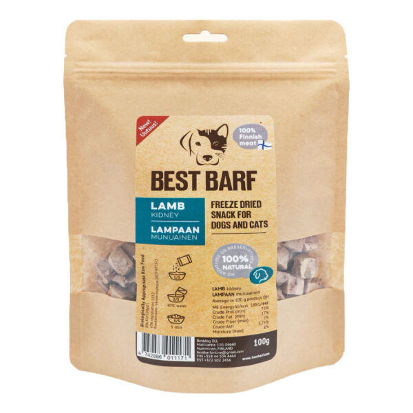 BestBarf Frysetørret Lammenyre 100g