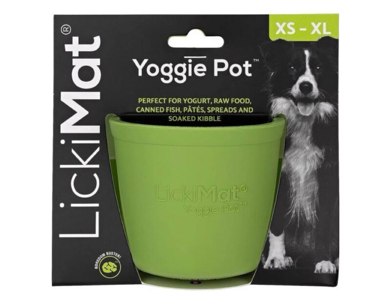 LickiMat Yoggie Pot Grøn Gummi Aktiveringslegetøj