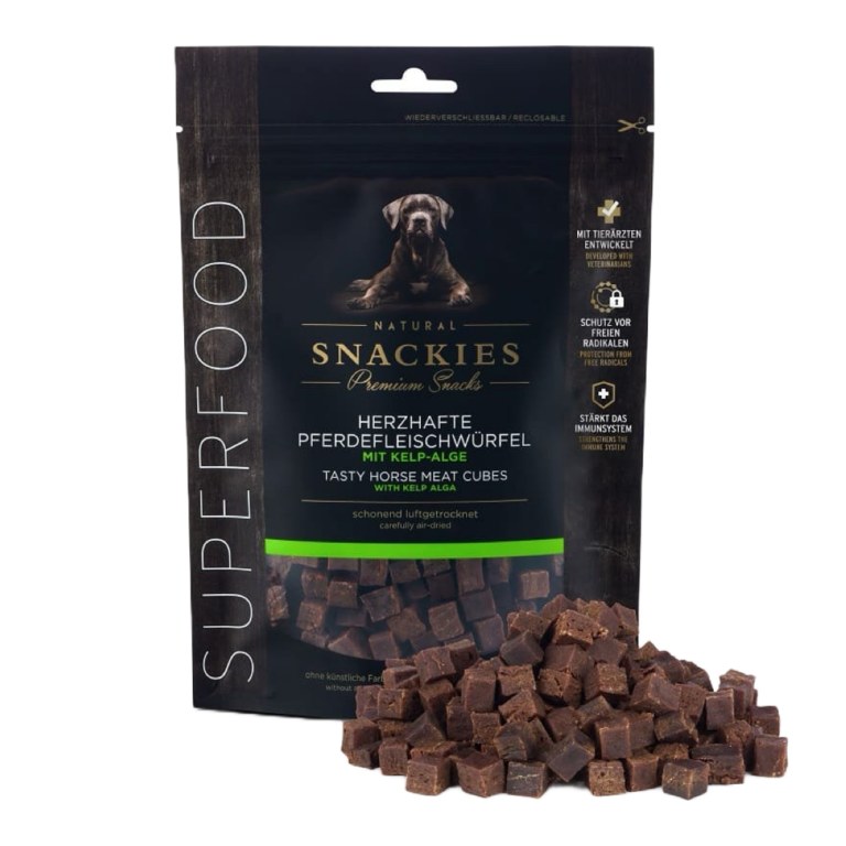 Snackies Superfood Lufttørret Hestetern M/Tang 170 g