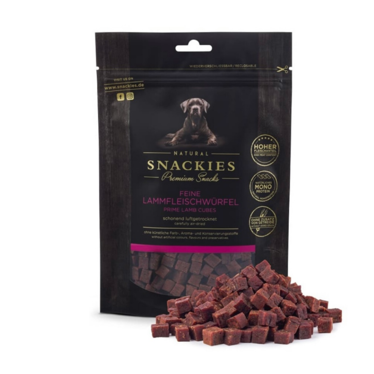 Snackies Lufttørret Lammetern Hundegodbidder 80g