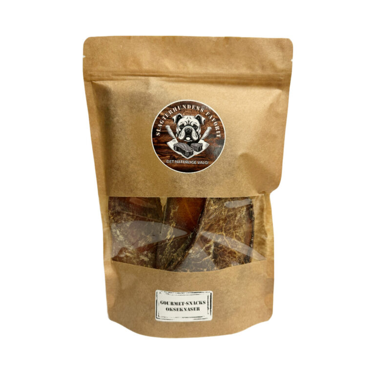 Slagterhundens Gourmet-Snack Okseknasere Naturlig Hundesnack 200 g