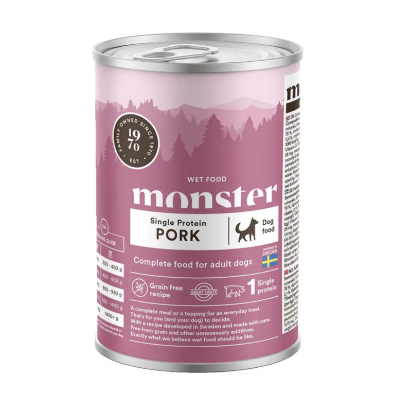Monster Vådfoder Single Protein Gris 400 g