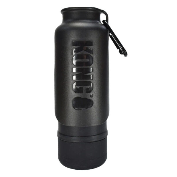 KONG H2O Drikkeflaske Sort Med Integreret Vandskål 740 ml