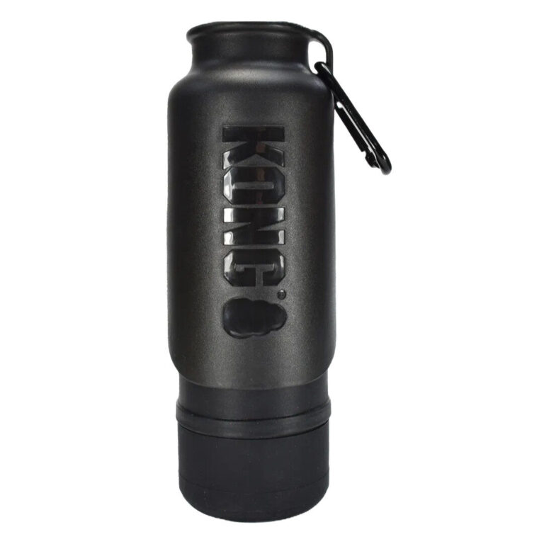 KONG H2O Drikkeflaske Sort Med Integreret Vandskål 740 ml
