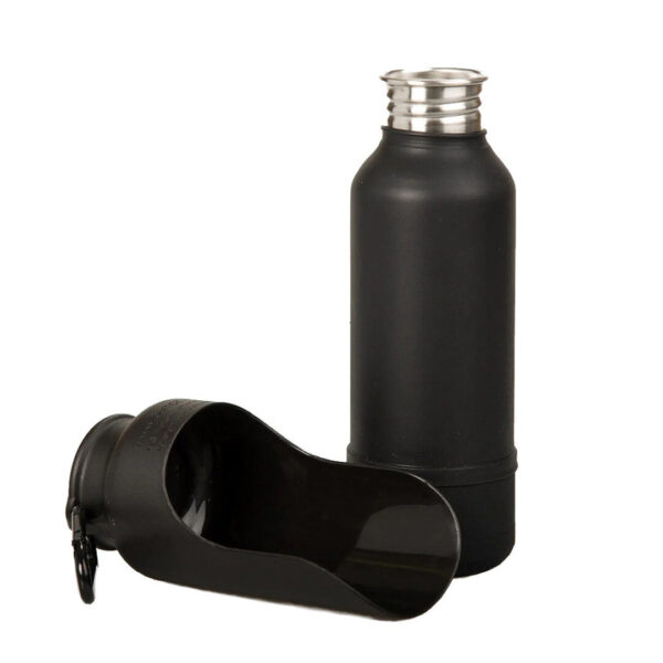 KONG H2O Drikkeflaske Sort Med Integreret Vandskål 740 ml - Image 2