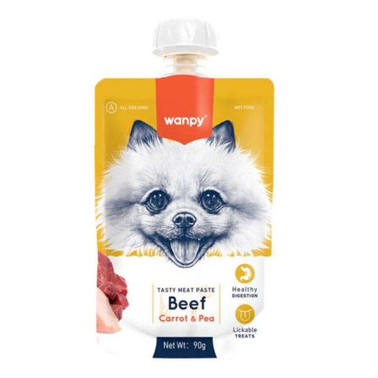 Wanpy Tasty Meat Paste Okse Hundegodbid 90 g